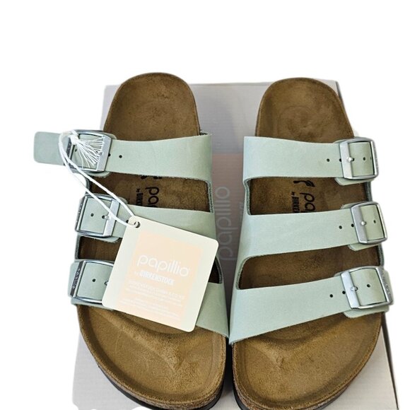 Papillio Birkenstock Florida Flex Platform Triple-Strap Sandal, Sage,Narrow 40/9 - Picture 2 of 7